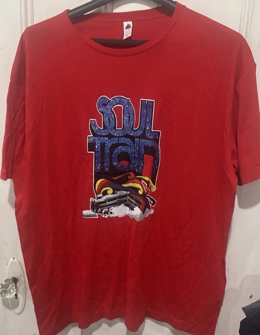 Soul Train T-Shirt 2XL Red 100% Cotton Vintage Style Smart Blanks Men’s 2Xl